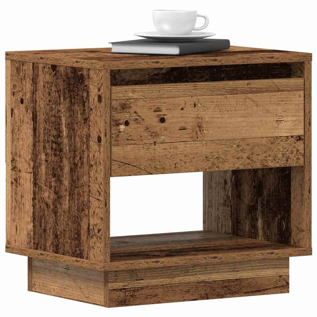 Nightstand with Drawer Old wood 45 x 34 x 44 cm Engineered wood